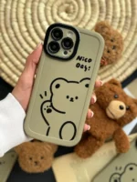 قاب Teddy bear Nice Day با آویز عروسکی (کدC1516) - تصویر 3