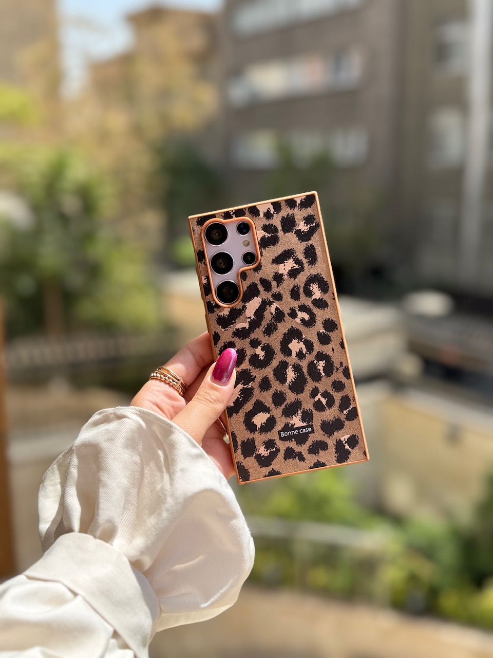 قاب پلنگی قهوه ای Bonne Case سامسونگ ، شیائومی (کدC2054)