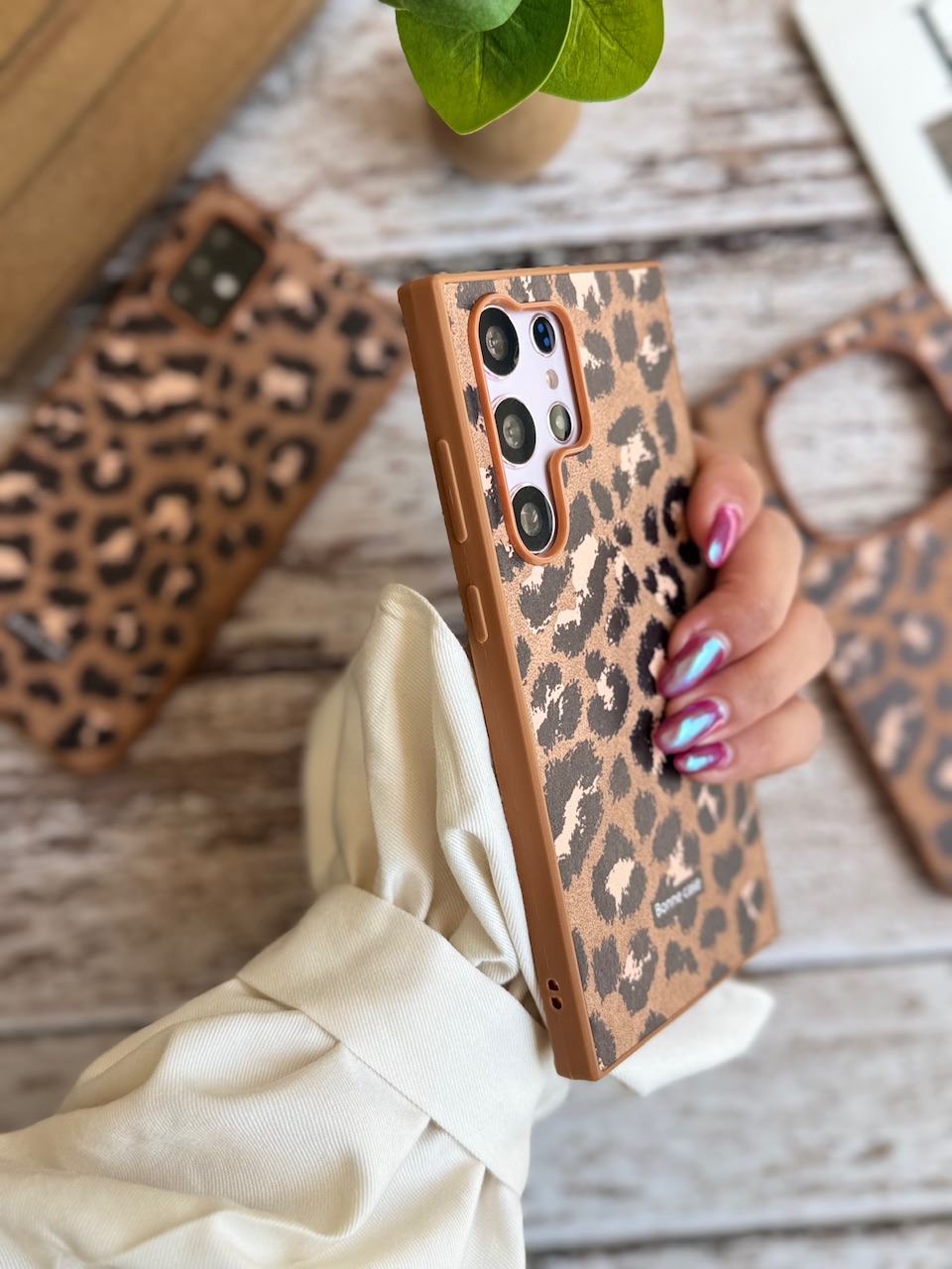 قاب پلنگی قهوه ای Bonne Case سامسونگ ، شیائومی (کدC2054)