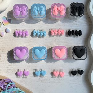 محافظ آداپتور 20 وات آیفون قلب و پاپیون رنگی (4تکه) (کدa0176)