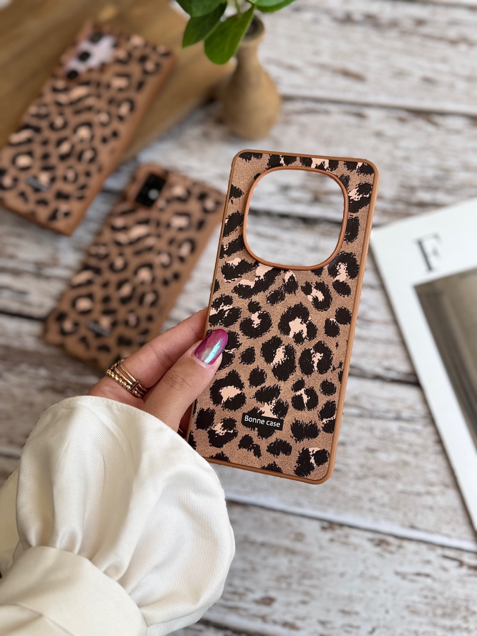 قاب پلنگی قهوه ای Bonne Case سامسونگ ، شیائومی (کدC2054)