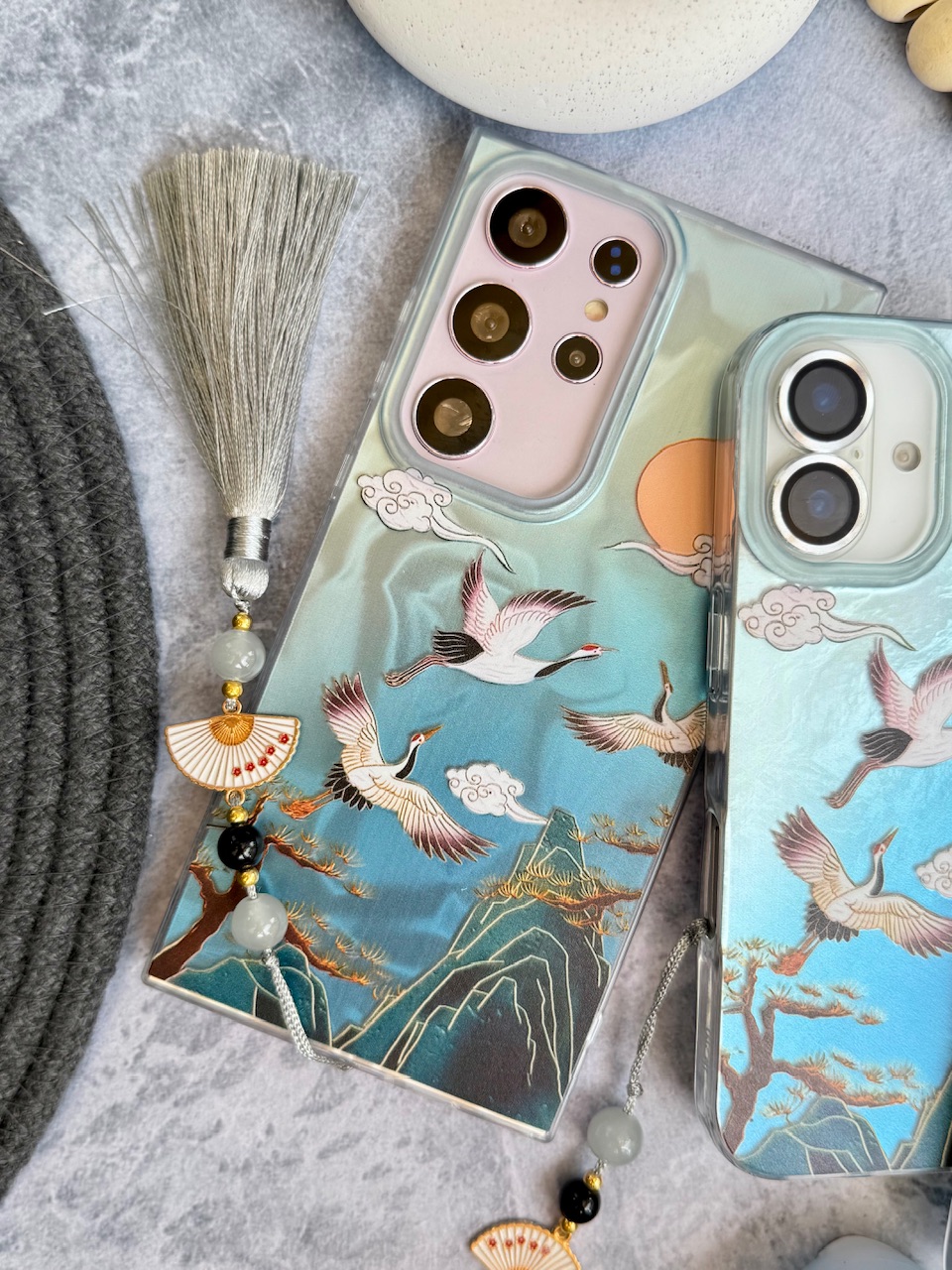 قاب رقص دُرنا همراه با آویز آیفون ، سامسونگ ، شیائومی (کدC2033)