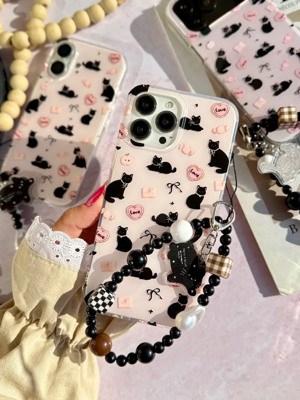 قاب پاپیون کت با آویز (کدC2168)