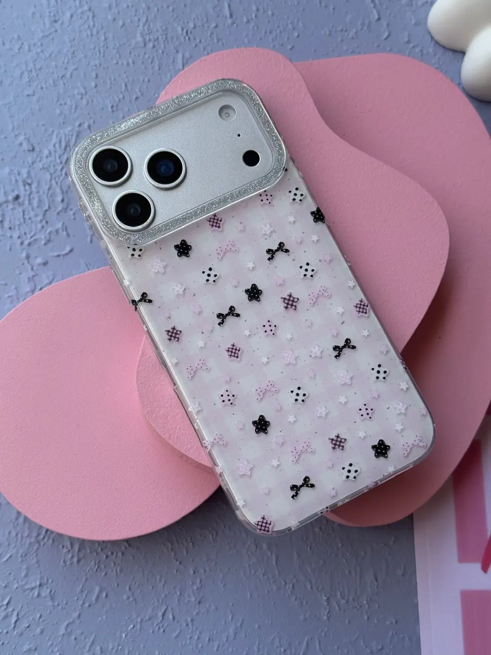 9e5494 قاب Kawaii Pink Star آیفون (کدC2216) - Image 1