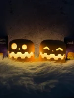 چراغ خواب طرح هالوین Jack-o'-lantern کدو تنبل (کدa0221) - Image 5
