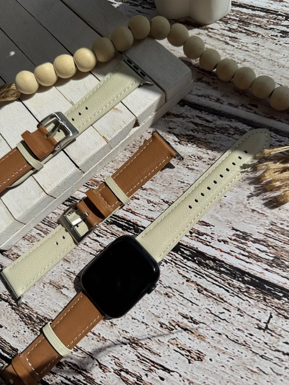 0f56a9 بند اپل واچ چرمی mocha mousse (کدw5059) - Image 1