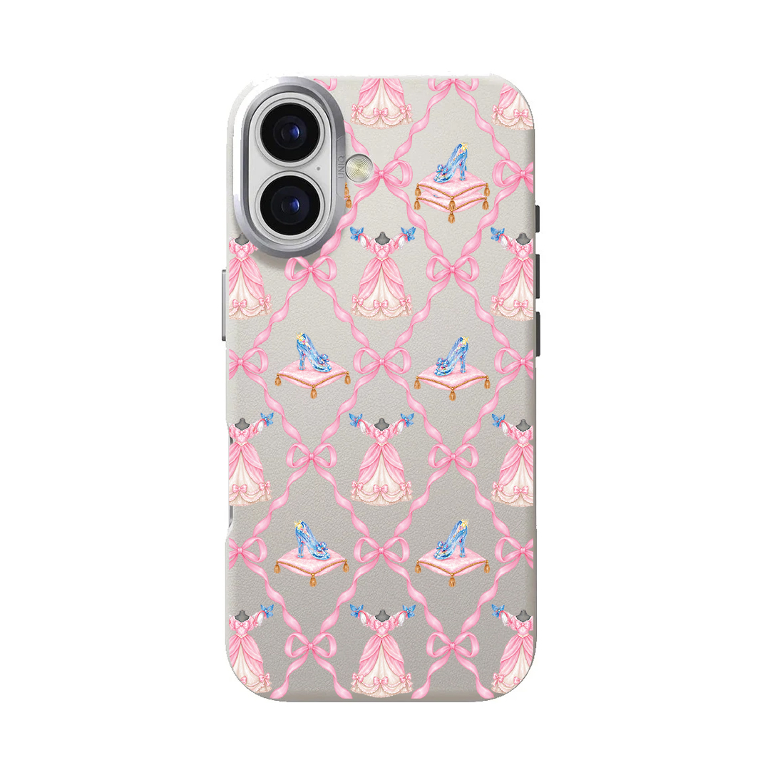4a2acb قاب موبایل سفارشی چرمی | Cinderella Pattern (کد 0626) - Image 1