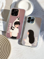 قاب موبایل سفارشی هولوگرامی | cat couple (کد 0623) - Image 5